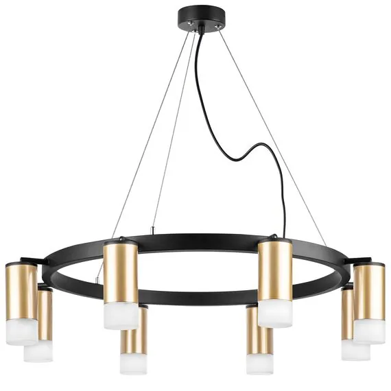 Lightstar LR0184081 Люстра RULLO 8х50W GU10 ЧЕРНЫЙ/ЗОЛОТО (571018+214440-8+202431-8)