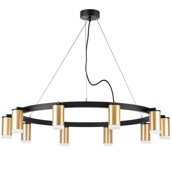 Lightstar LR0204000 Люстра RULLO 10х50W GU10 ЧЕРНЫЙ/ЗОЛОТО (571020+214440-10+202430-10)