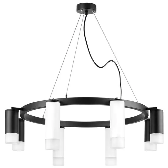 Lightstar LR0188643741 Люстра RULLO 8х50W GU10 ЧЕРНЫЙ/БЕЛЫЙ (571018+214486-4+214437-4+202431-8)