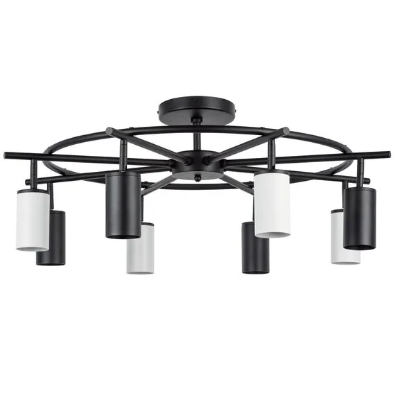 Lightstar LR718374364 Люстра RULLO 8х50W GU10 ЧЕРНЫЙ/БЕЛЫЙ (571718+214437-4+214436-4)