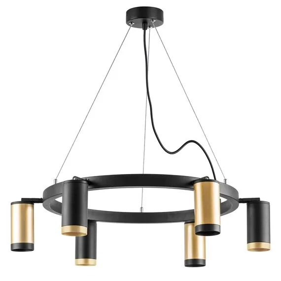 Lightstar LR01640337370 Люстра RULLO 6х50W GU10 ЧЕРНЫЙ/ЗОЛОТО (571016+214440-3+214437-3+203437-3+203440-3)
