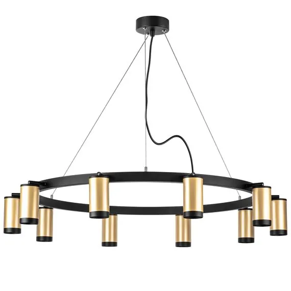 Lightstar LR02040037 Люстра RULLO 10х50W GU10 ЧЕРНЫЙ/ЗОЛОТО (571020+214440-10+203437-10)