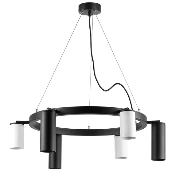 Lightstar LR016873363 Люстра RULLO 6х50W GU10 ЧЕРНЫЙ/БЕЛЫЙ (571016+214487-3+214436-3)