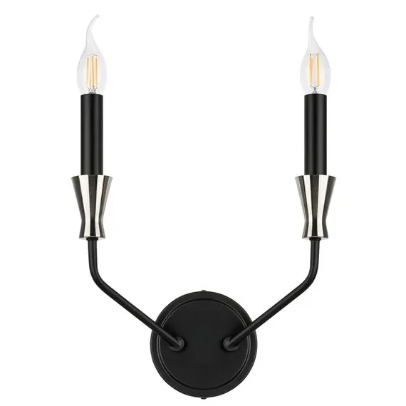 Lightstar 732527 Бра RAGNO 2х40W E14 ЧЕРНЫЙ/НИКЕЛЬ