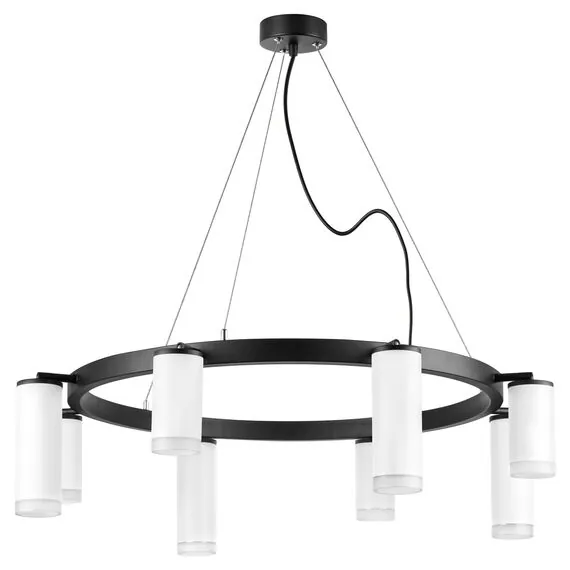 Lightstar LR0183648640 Люстра RULLO 8х50W GU10 ЧЕРНЫЙ/БЕЛЫЙ (571018+214436-4+214486-4+202430-8)