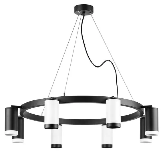 Lightstar LR01836437467 Люстра RULLO 8х50W GU10 ЧЕРНЫЙ/БЕЛЫЙ (571018+214436-4+214437-4+203436-4+203437-4)