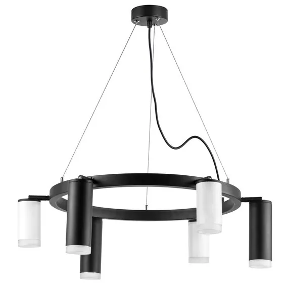 Lightstar LR0168733630 Люстра RULLO 6х50W GU10 ЧЕРНЫЙ/БЕЛЫЙ (571016+214487-3+214436-3+202430-6)