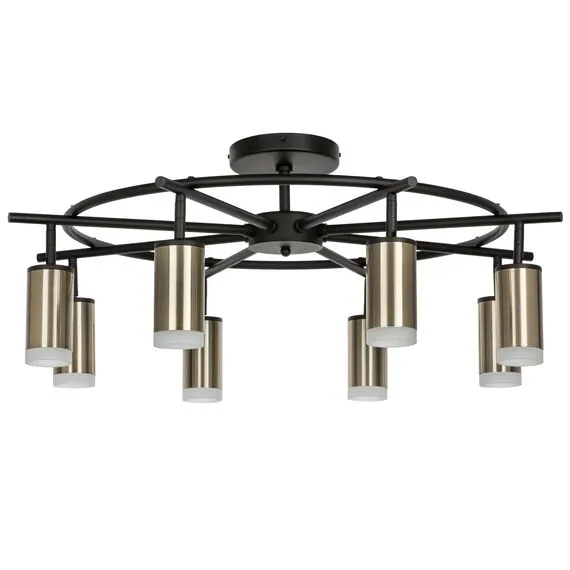 Lightstar LR7183180 Люстра RULLO 8х50W GU10 ЧЕРНЫЙ/БРОНЗА (571718+214431-8+202430-8)