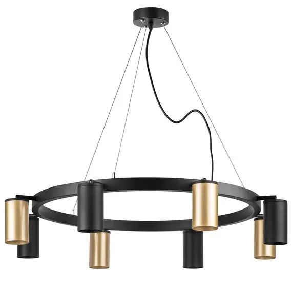 Lightstar LR018404374 Люстра RULLO 8х50W GU10 ЧЕРНЫЙ/ЗОЛОТО (571018+214440-4+214437-4)