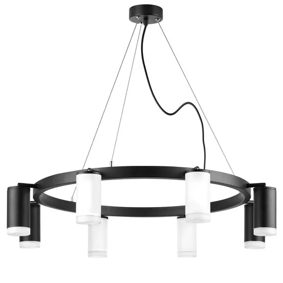 Lightstar LR0183643740 Люстра RULLO 8х50W GU10 ЧЕРНЫЙ/БЕЛЫЙ (571018+214436-4+214437-4+202430-8)
