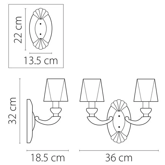 Lightstar 690622 Бра RAMO 2х40W E14 ТЕМНОЕ ЗОЛОТО, изображение 2
