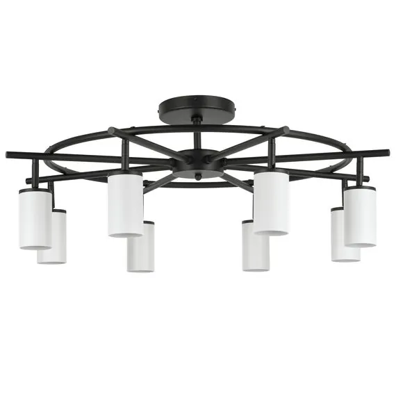Lightstar LR718368 Люстра RULLO 8х50W GU10 ЧЕРНЫЙ/БЕЛЫЙ (571718+214436-8)
