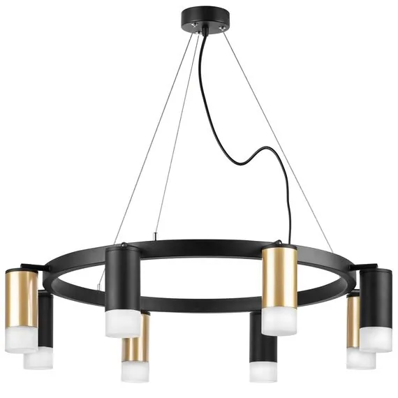Lightstar LR0184043741 Люстра RULLO 8х50W GU10 ЧЕРНЫЙ/ЗОЛОТО (571018+214440-4+214437-4+202431-8)