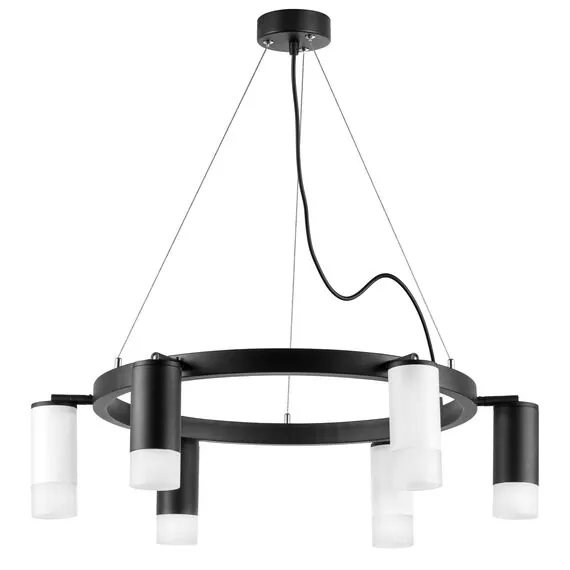 Lightstar LR0163733631 Люстра RULLO 6х50W GU10 ЧЕРНЫЙ/БЕЛЫЙ (571016+214437-3+214436-3+202431-6)