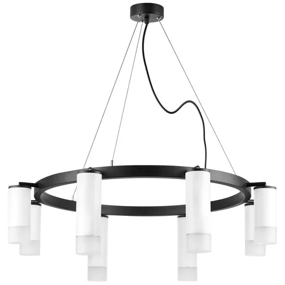 Lightstar LR0188643641 Люстра RULLO 8х50W GU10 ЧЕРНЫЙ/БЕЛЫЙ (571018+214436-4+214486-4+202431-8)