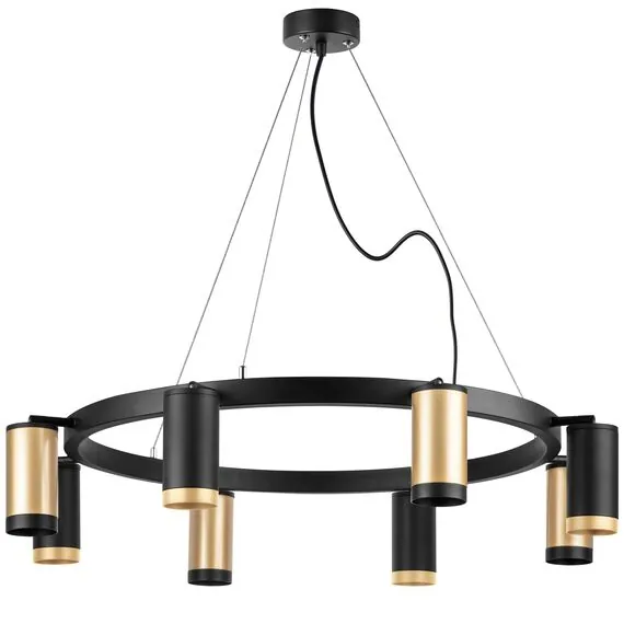 Lightstar LR01840437470 Люстра RULLO 8х50W GU10 ЧЕРНЫЙ/ЗОЛОТО (571018+214440-4+214437-4+203437-4+203440-4)