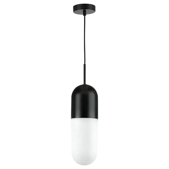 Lightstar 690117 Люстра RAMO 1х40W E27 ЧЕРНЫЙ МАТОВЫЙ/БЕЛЫЙ