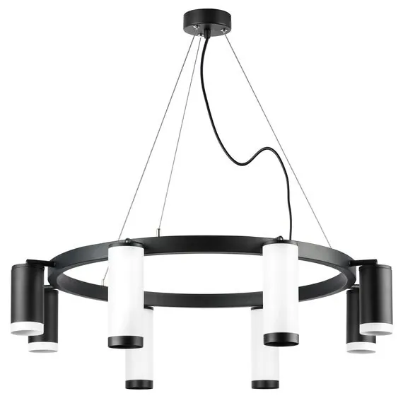 Lightstar LR01886437467 Люстра RULLO 8х50W GU10 ЧЕРНЫЙ/БЕЛЫЙ (571018+214486-4+214437-4+203436-4+203437-4)