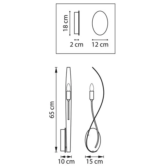 Lightstar 733513 Бра RAGNO 1х40W E14 ЗОЛОТО, изображение 2