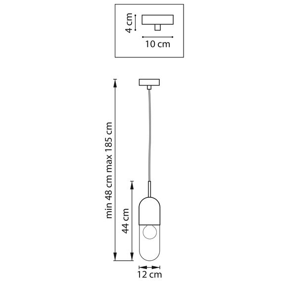 Lightstar 690017 Люстра RAMO 1х40W E27 ЧЕРНЫЙ МАТОВЫЙ/ПРОЗРАЧНЫЙ, изображение 2