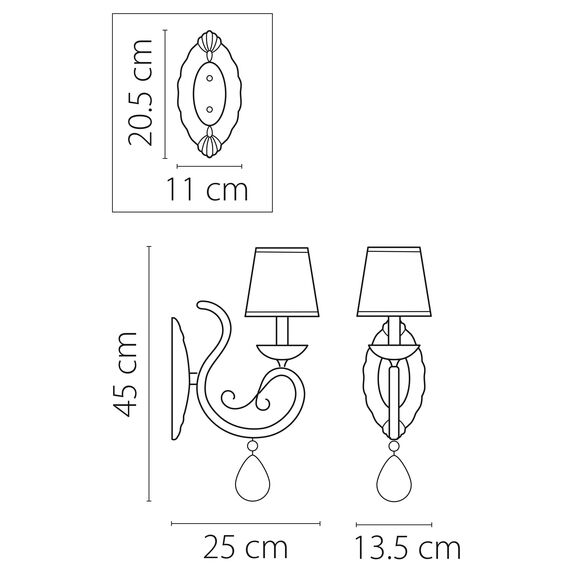 Lightstar 693614 Бра RICERCO 1х40W E14 ХРОМ, изображение 2