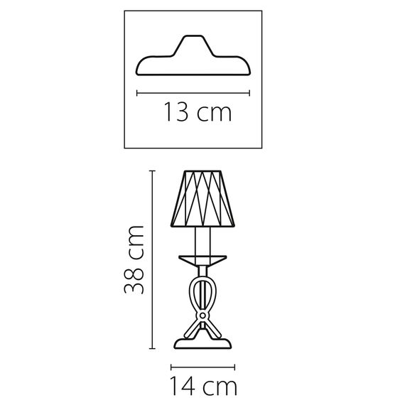 Lightstar 705912 Настольная лампа RICCIO 1х40W E14 24K ЗОЛОТО, изображение 2