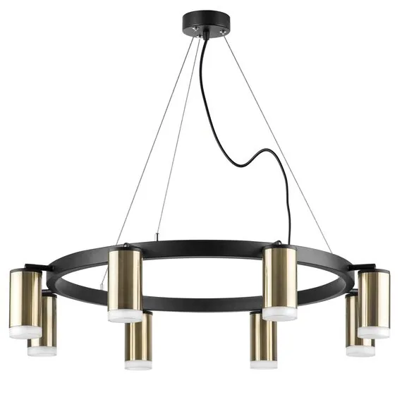 Lightstar LR0183180 Люстра RULLO 8х50W GU10 ЧЕРНЫЙ/БРОНЗА (571018+214431-8+202430-8)
