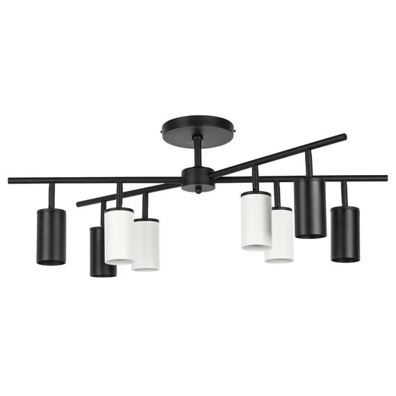 Lightstar LR728374364 Люстра RULLO 8х50W GU10 ЧЕРНЫЙ/БЕЛЫЙ (571728+214437-4+214436-4)