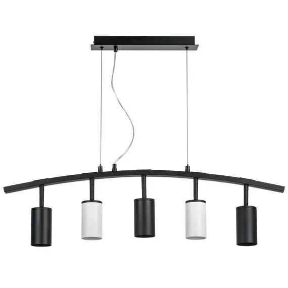 Lightstar LR735373362 Люстра RULLO 5х50W GU10 ЧЕРНЫЙ/БЕЛЫЙ (571735+214437-3+214436-2)