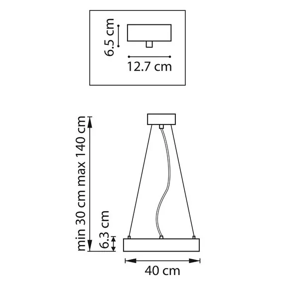 Lightstar 748017 Люстра SATURNO LED 24W 1600LM 70G ЧЕРНЫЙ 3000-6000K, изображение 4