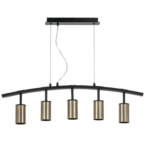 Lightstar LR735315 Люстра RULLO 5х50W GU10 ЧЕРНЫЙ/БРОНЗА (571735+214431-5)