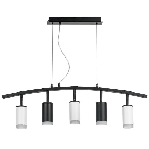 Lightstar LR7353723630 Люстра RULLO 5х50W GU10 ЧЕРНЫЙ/БЕЛЫЙ (571735+214437-2+214436-3+202430-5)