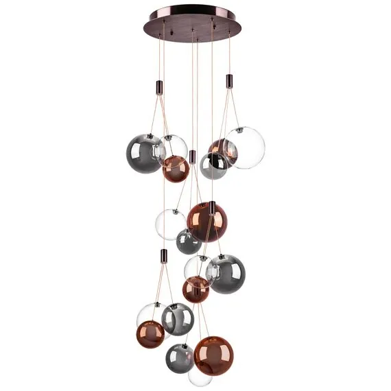 Lightstar 801189 Люстра SFERETTA LED 18х1,35W 1080LM КОФЕЙНЫЙ/МУЛЬТИКОЛОР 3000K