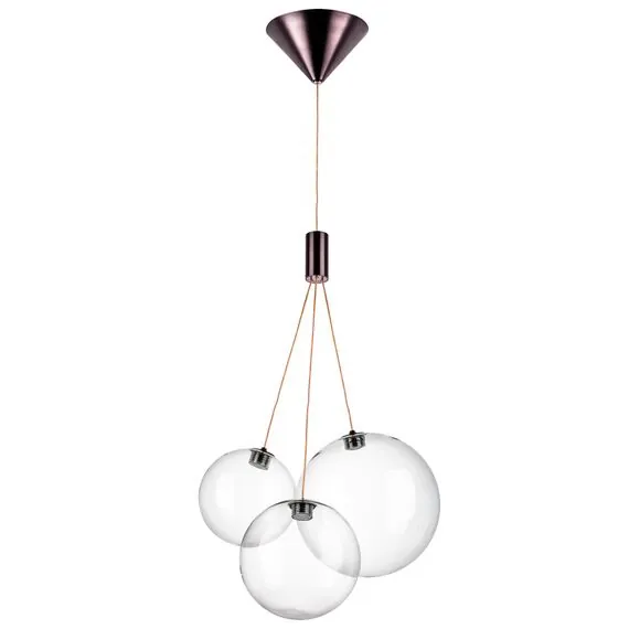 Lightstar 801030 Люстра SFERETTA LED 3х1,35W 200LM КОФЕЙНЫЙ/ПРОЗРАЧНЫЙ 3000K