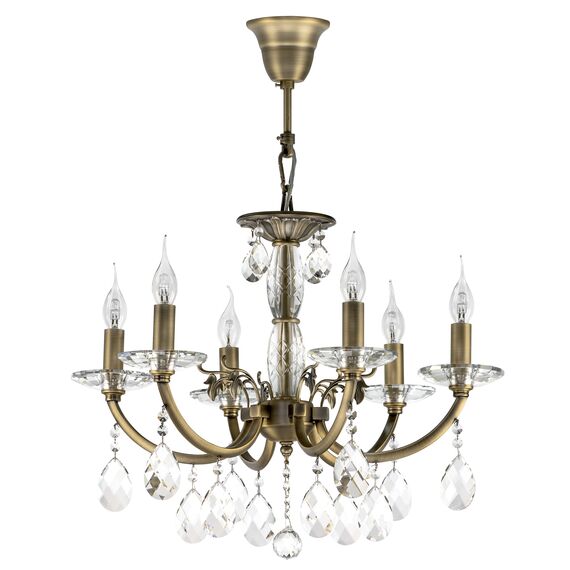 Lightstar 694061 Люстра STREGARO 6х60W E14 БРОНЗА