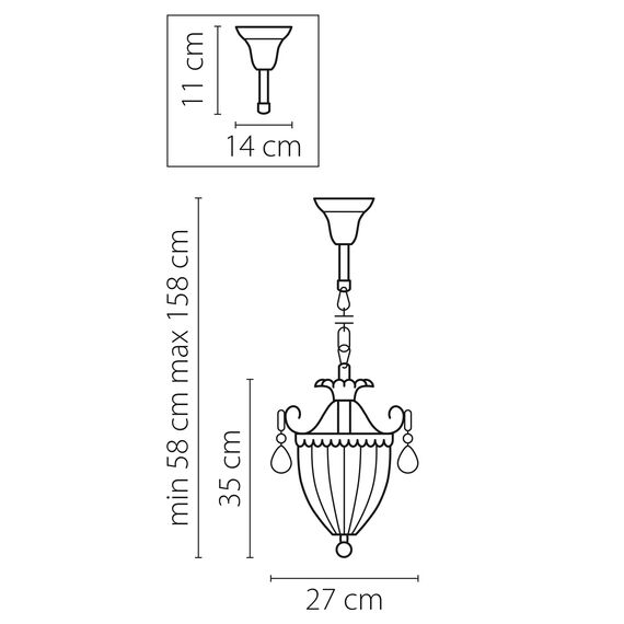Lightstar 790034 Люстра SCHON 3x60W E14 Silver, изображение 3