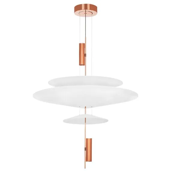 Lightstar 814532  2КОР! Люстра VIOLA LED 3x6W 560LM РОЗОВОЕ ЗОЛОТО/БЕЛЫЙ 3000K