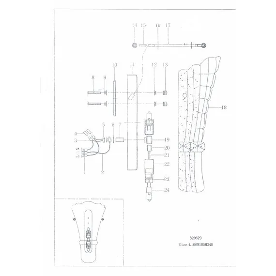Lightstar 820629 Бра ZUCCHE 2х40W G9 БЕЛЫЙ/ЯНТАРЬ, изображение 4