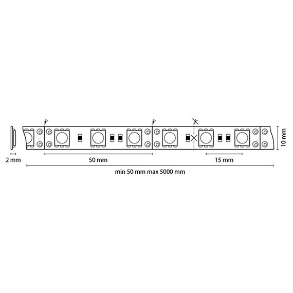 Lightstar 400052 Лента 5050LED 12V 14.4W/m 60LED/m 10-12lm/LED IP20 2700K-3000K 200m/box ТЕПЛЫЙ БЕЛЫЙ СВЕТ, изображение 2