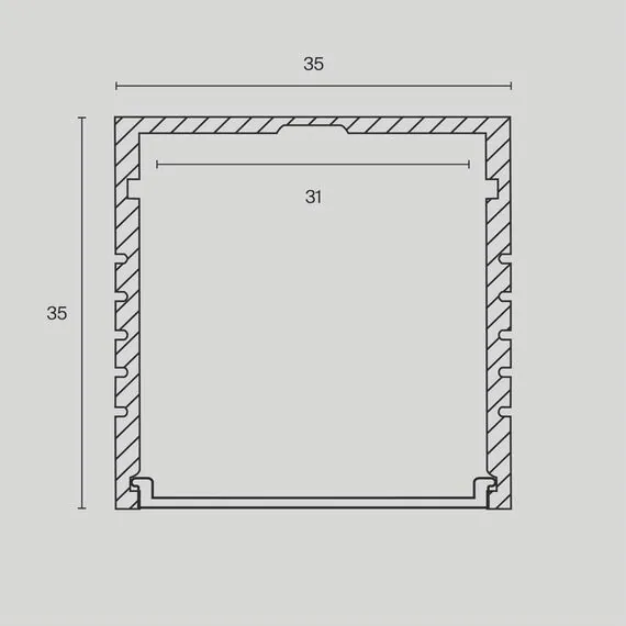 Maytoni Led Strip ALM-3535A-S-2M Профиль Алюминиевый профиль, изображение 5