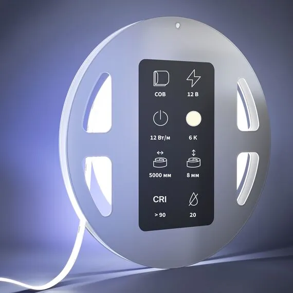 Led Strip 201077 Светодиодная лента 24В COB 12Вт/м 6000К 5м IP 20 201077, изображение 2
