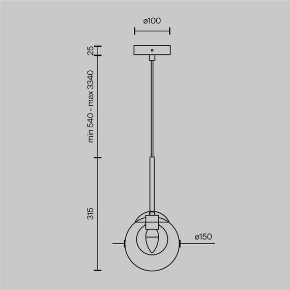 Maytoni Decorative MOD521PL-01G1 Светильник подвесной Basic form, изображение 7