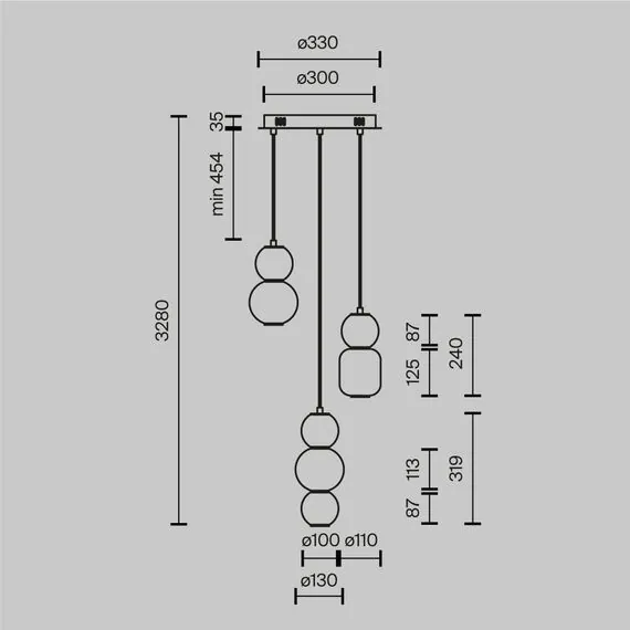 Maytoni MOD273PL-L33CH3K Подвесной светильник, изображение 7