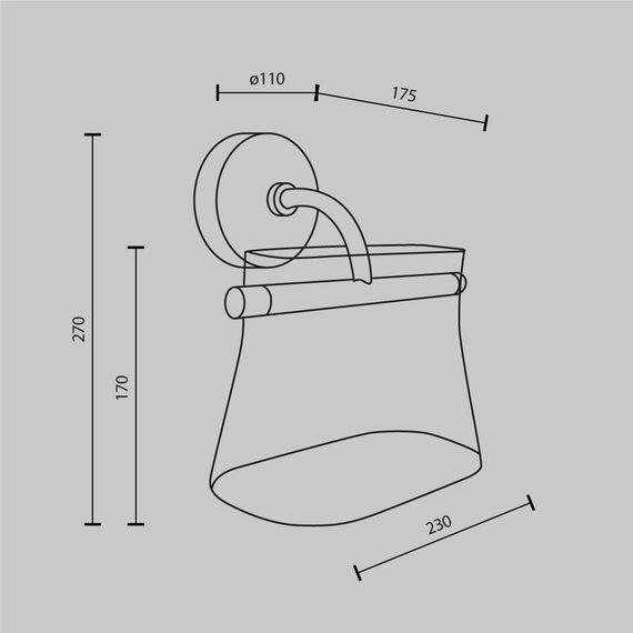 Maytoni MOD170WL-L8BS3K2 Настенный светильник (бра), изображение 8
