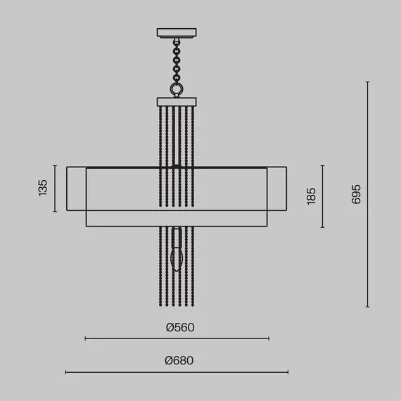 Maytoni Decorative MOD151PL-05G Люстра подвесная Impressive, изображение 9