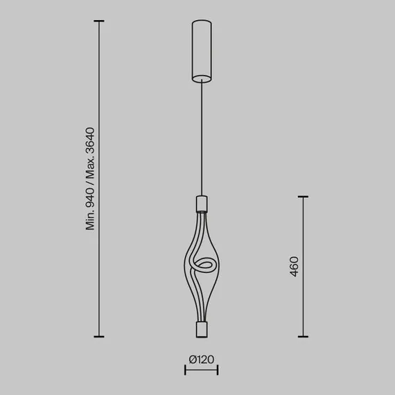 Maytoni Decorative MOD290PL-L14BS3K Светильник подвесной светодиодный Loop, изображение 6