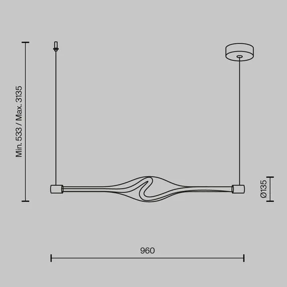 Maytoni Decorative MOD290PL-L23BS3K Светильник подвесной светодиодный Loop, изображение 8