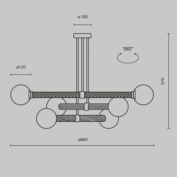 Maytoni MOD287PL-06BS Подвесной светильник, изображение 4