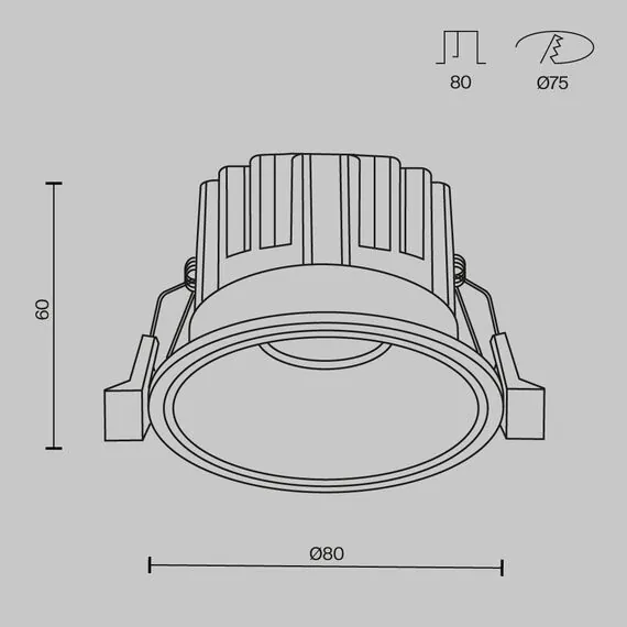 Maytoni Technical DL058-12W3K-W Светильник встраиваемый Round, изображение 8