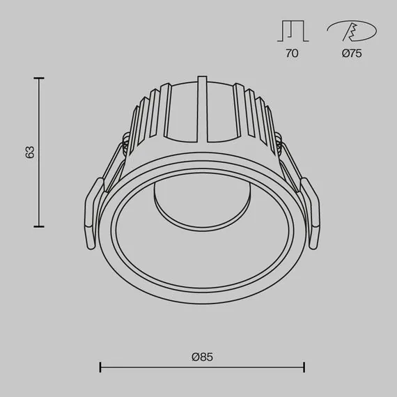 Maytoni Technical DL043-01-15W3K-RD-WB Модульный встраиваемый светодиодный светильник Alfa LED, изображение 9